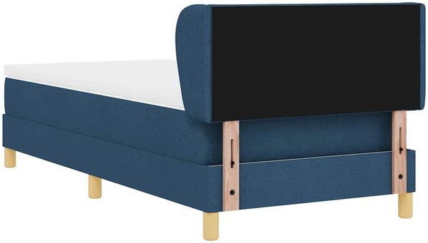 vidaXL Boxspringbett mit Matratze mit Kopfteil Blau 90 x 190 cm Stoff 3340254 Bild 9