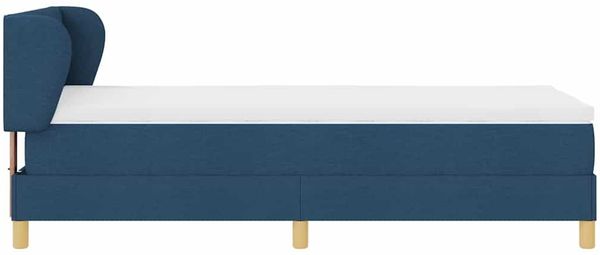 vidaXL Boxspringbett mit Matratze mit Kopfteil Blau 90 x 190 cm Stoff 3340254 Bild 8