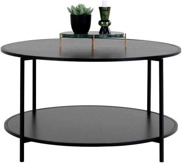 Couchtisch >Vita< in Schwarz, Melamin - 80x45x80cm (BxHxT)