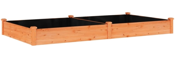 vidaXL Hochbeet mit Einsatz Braun 240x120x25 cm Massivholz Tanne 364302