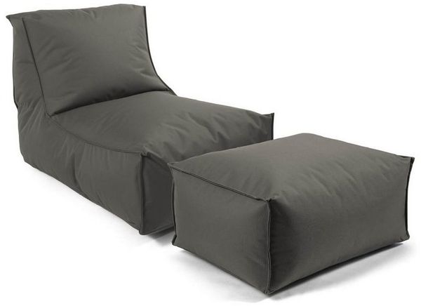 mokebo® 'Der Sundowner' Outdoor Sitzsack für Balkon & Garten, EPS-Perlen, Anthrazit, 65 x 65 x 100 cm