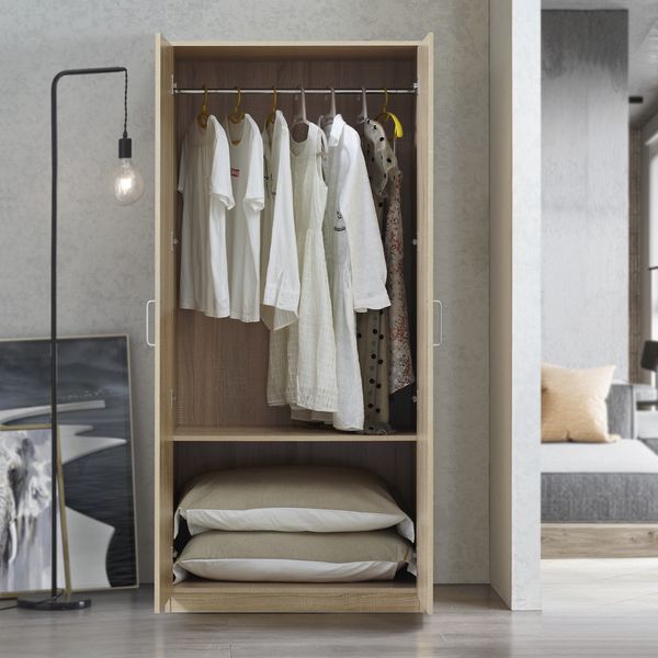 Kleiderschrank Bodolz 176x80x52 cm mit 1 Fach [en. casa]