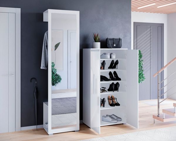 INOSIGN Garderoben-Set PARIS/ TOKYO, (Komplett-Set, 2-St), Garderoben-Set Breite 130cm, moderne grifflose Flurmöbel Kleiderstange