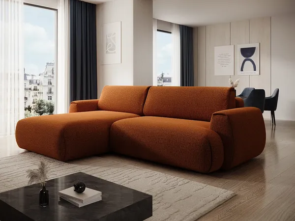 Vente-unique - MONELIA Sofa Stoff Rot - B 167 cm x H 81 cm x L 270 cm