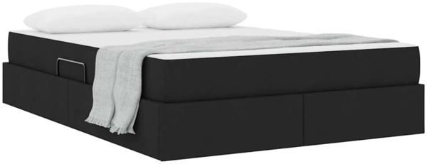 vidaXL Aufbewahrungsbett mit Matratze Schwarz 140x200 cm Polyester 3399666 Bild 2