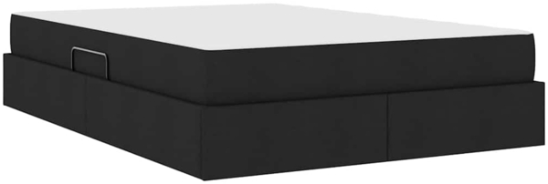 vidaXL Aufbewahrungsbett mit Matratze Schwarz 140x200 cm Polyester 3399666 Bild 9