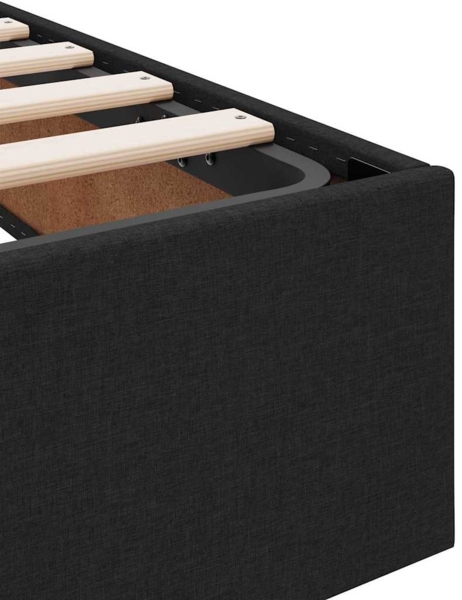 vidaXL Aufbewahrungsbett mit Matratze Schwarz 140x200 cm Polyester 3399666 Bild 10
