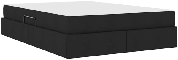 vidaXL Aufbewahrungsbett mit Matratze Schwarz 140x200 cm Polyester 3399666 Bild 4