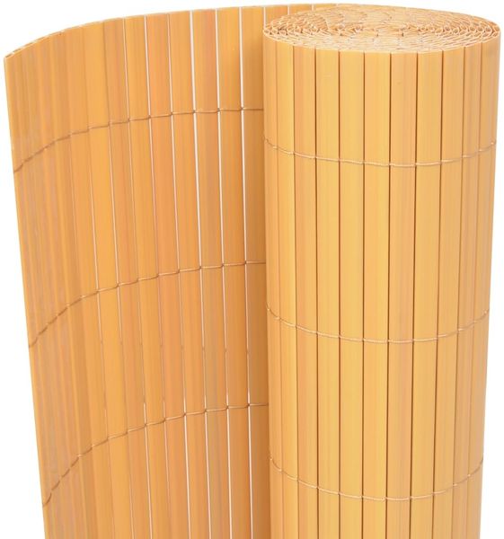 vidaXL Gartenzaun Doppelseitig PVC 90×300 cm Gelb 43624