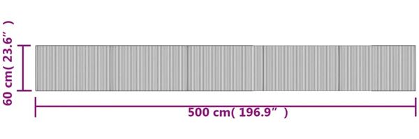 vidaXL Teppich Rechteckig Dunkelbraun 60x500 cm Bambus 376737 Bild 8
