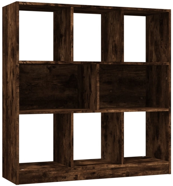 vidaXL Bücherregal Räuchereiche 97,5x29,5x100 cm Holzwerkstoff 826378