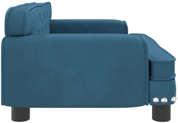 vidaXL Hundebett, Samt blau, 30 x 70 x 45 cm Bild 4
