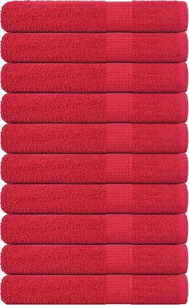 vidaXL Saunatücher FROGN 10 Stk. Rot 80x200 cm 360 g/m² 136937