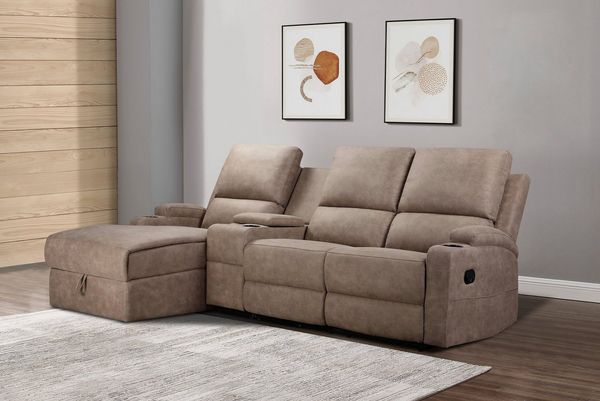 Home affaire Ecksofa Napori Multimediasofa, 3er Kinosessel XXL, L-Form, Kinosofa mit Relaxfunktion, Getränkehalter, Staufach und Staukasten