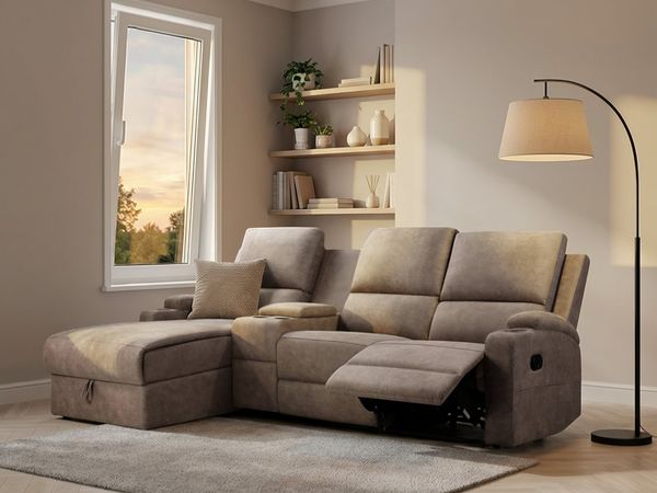 Home affaire Ecksofa Napori Multimediasofa, 3er Kinosessel XXL, L-Form, Kinosofa mit Relaxfunktion, Getränkehalter, Staufach und Staukasten