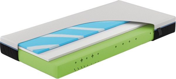 Kaltschaummatratze Royal Visco, Hn8 Schlafsysteme, 25 cm hoch, Schulterkomfortzone und GelTouch-Auflage für optimale Körperanpassung