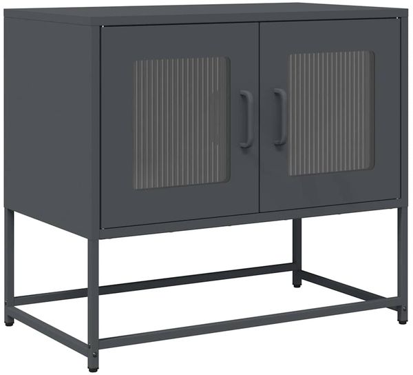 TV-Schrank, Lowboard TV Anthrazit 68x39x60,5 cm Kaltgewalzter Stahl d6489e