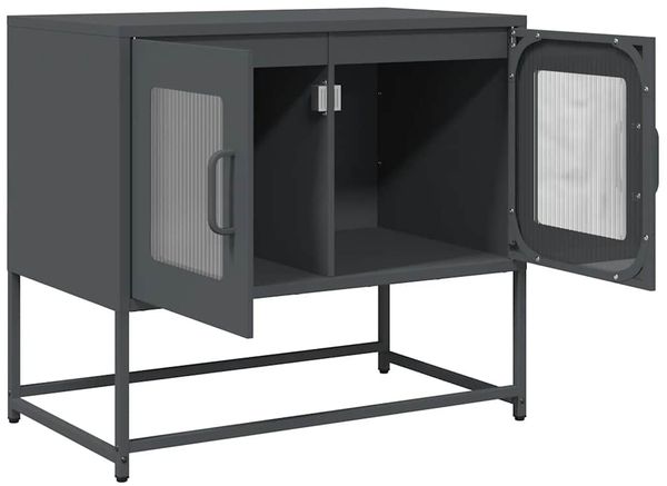 TV-Schrank, Lowboard TV Anthrazit 68x39x60,5 cm Kaltgewalzter Stahl d6489e Bild 5