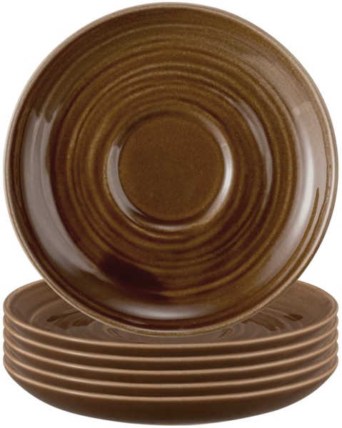 Seltmann Weiden Terra Teeuntertasse ø 13,5 cm 6er Set - Erdbraun