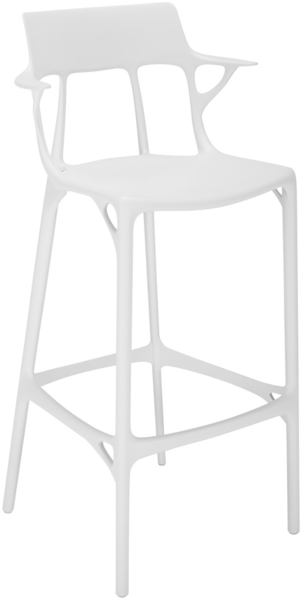 Kartell A.I. Stool Recycled, Hocker, Weiß, Höhe 75 cm