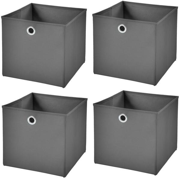 StickandShine Faltbox 4 Stück 33 x 33 x 33 cm Faltbox ohne Deckel Stoffbox Aufbewahrungsbox