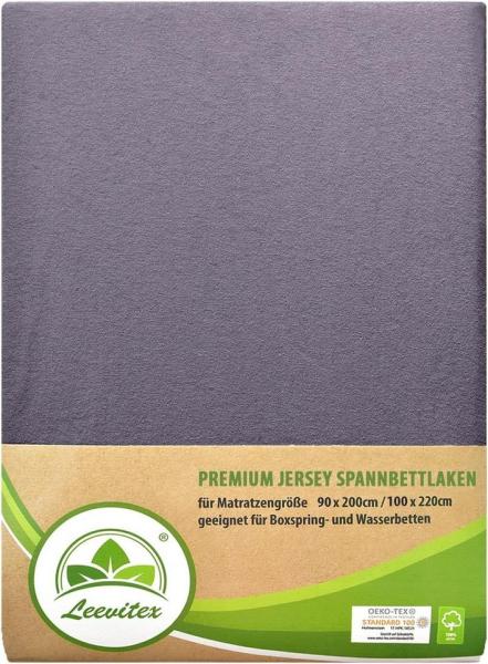 leevitex® Spannbettlaken Premium Spannbettlaken Elasthan, Gummizug: rundum, blickdicht, Anti-Pilling, 97% Baumwolle, 3% Elasthan, 40 cm Steg