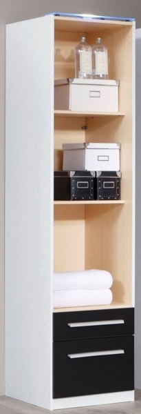 priess Kleiderschrank Schrank Garderobe Wäscheschrank Barcelona in 5 Breiten viel Stauraum, geräumige Schubkästen, mit Spiegel, MADE IN GERMANY Bild 3