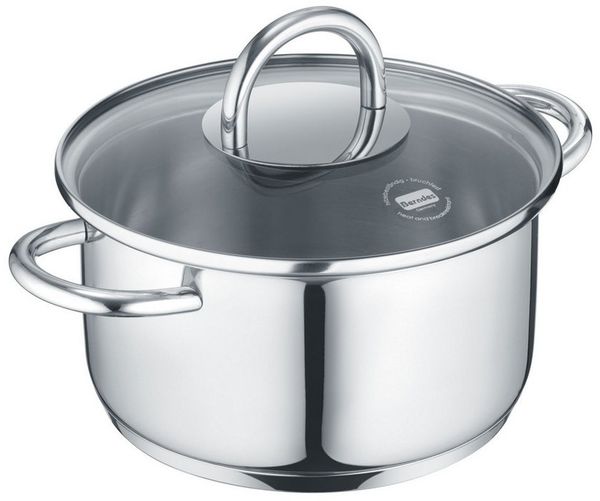 Berndes Kochtopf Mini mit Glasdeckel 12 und 14 cm, Edelstahl, poliert - b.mini, Edelstahl