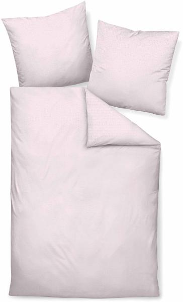 Janine Soft Seersucker Bettwäsche, Zartrosa, 200x200 / 2 x 80 x 80 cm