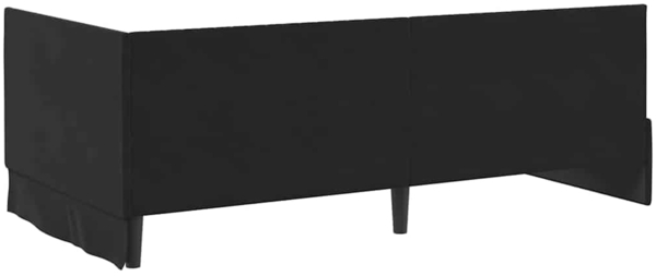 vidaXL Eckbettgestell mit Kopfteil Schwarz 100 cm x 200 cm Stoff 42016281 Bild 6