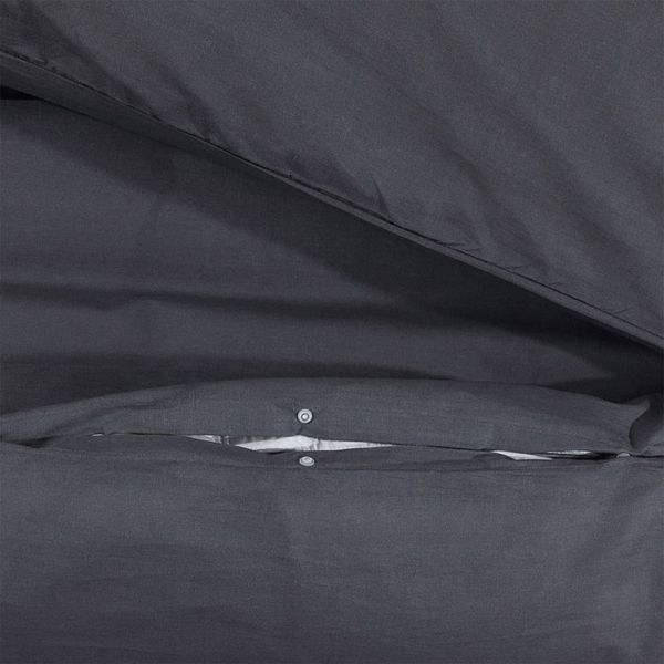 vidaXL Bettwäsche-Set, Baumwolle schwarz, 140x200 cm Bild 4