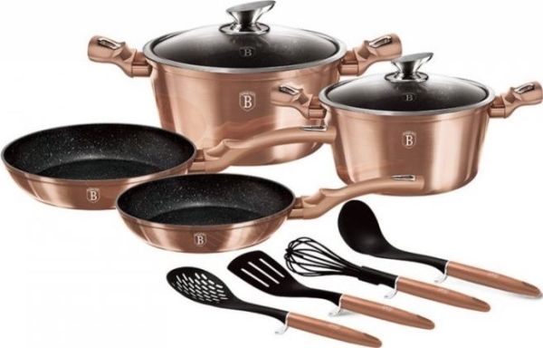 Berlinger Haus Kochen Berlinger Haus Topfset Metallic Rose Gold BH6142