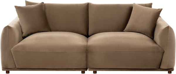 Sofa 3-Sitzer JUBEK Samtstoff Braun