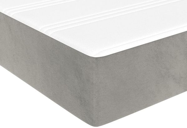 vidaXL Taschenfederkernmatratze Mittel Hellgrau 80x200x20 cm Samt 347688 Bild 5
