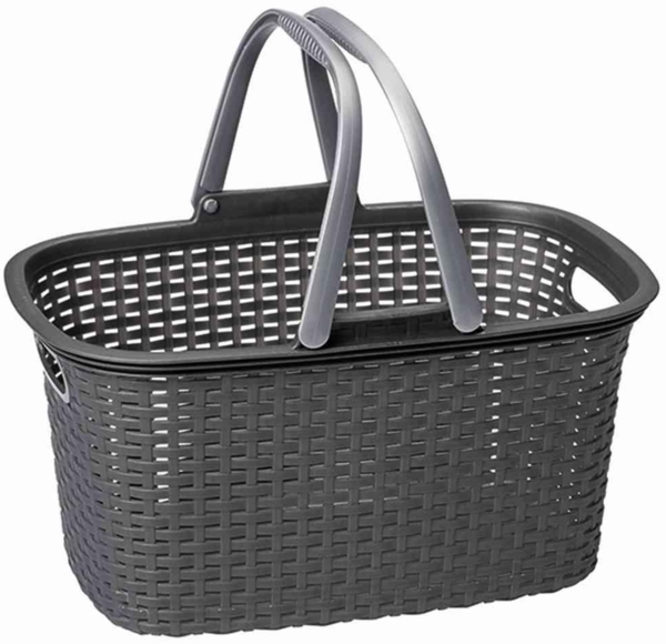 Rival Einkaufskorb "Rattan" Kunststoff mit 2 Griffen