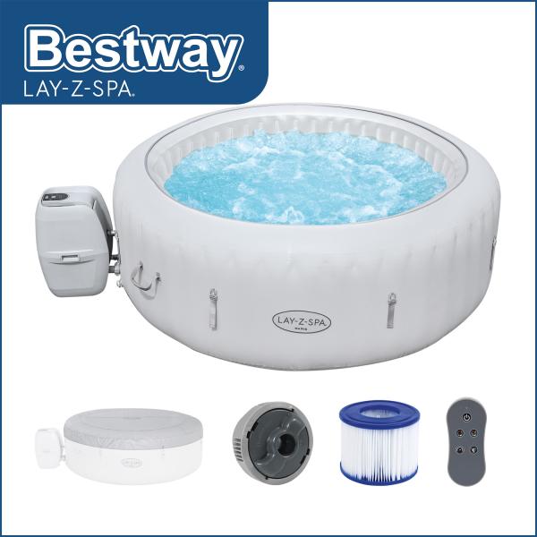 LAY-Z-SPA® LED-Whirlpool Paris AirJet™ Ø 196 x 66 cm, rund