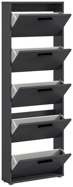 Schuhkipper Silas / Sam, Holzwerkstoff, Anthrazit, 59 x 169 x 17 cm Bild 3