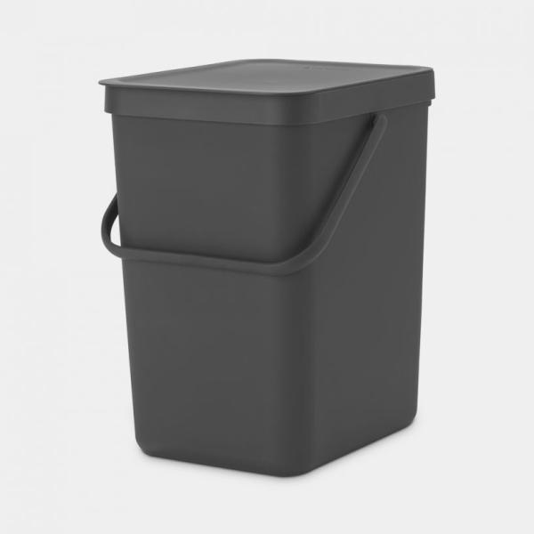 Brabantia 'Sort & Go' Abfallbehälter, Kunststoff, Grey, 25 Liter