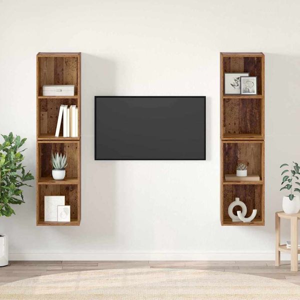 vidaXL TV-Schrankset 4 pcs Altholz 37 x 37 x 72 cm Holzwerkstoff 3393561