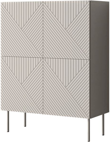 Kommode Aropo 4D 89 (Farbe: Cashmere)