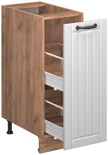 Apothekerschrank Fame-Line Weiß Landhaus 30 cm , AP Anthrazit Vicco Bild 5