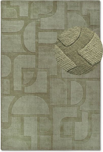 Villeroy & Boch Wollteppich Alexis, rechteckig, Höhe: 10 mm, Handgewebt, Wolle, Natur, Wohnzimmer, Geometrie, Boho, Design