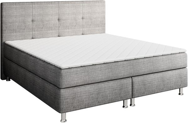 Boxspringbett NYC 180x200 cm Webstoff Anthrazit