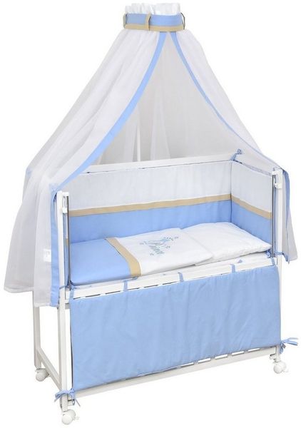 Baby-Delux Beistellbett Babybett Prince, Stillbett 90x40 weiß höhenverstellbar, Matratze inkl. komplett Set