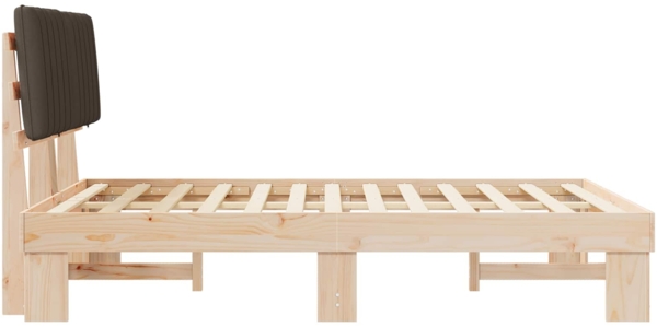 vidaXL Bettgestell mit gepolstertem Kopfteil Taupe 135x190 cm 877502 Bild 5