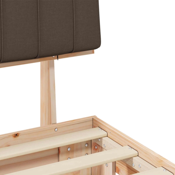 vidaXL Bettgestell mit gepolstertem Kopfteil Taupe 135x190 cm 877502 Bild 7