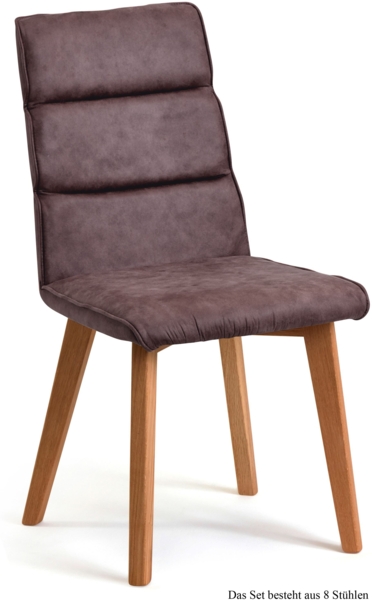Esszimmerstuhl (8er-Set) Darell 47x92x60 Eiche geölt/Braun