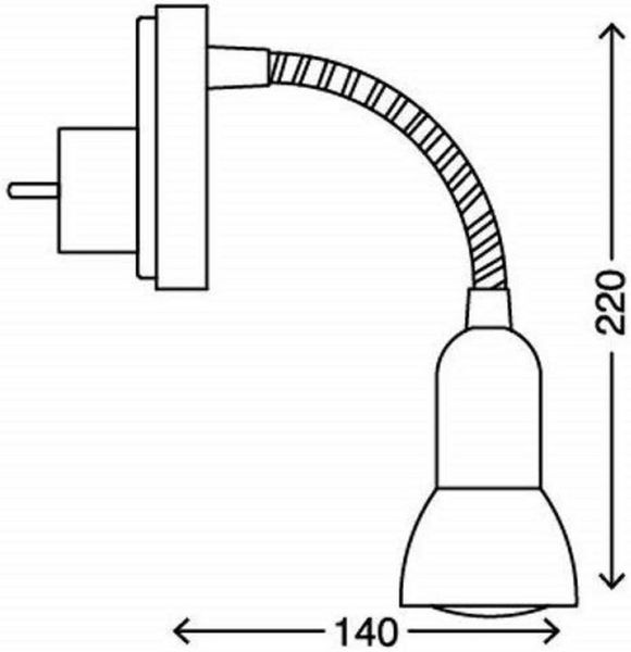 TRANGO LED Steckdosenleuchte, 11-058 LED Steckerleuchte *ANNA* Wandleuchte, Leselampe, Küchenlampe, Nachtlicht in Weiß matt inkl. 1x 5 Watt E14 LED Leuchtmittel 3000K warmweiß, Wandlampe, Küchenlampe, Steckerlampe Bild 3
