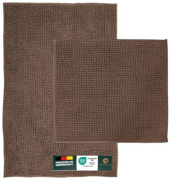 Waidmeister Badematte Badematte Chenille – rutschfeste & Waschbare Badezimmermatte, rutschhemmend beschichtet, Polyester