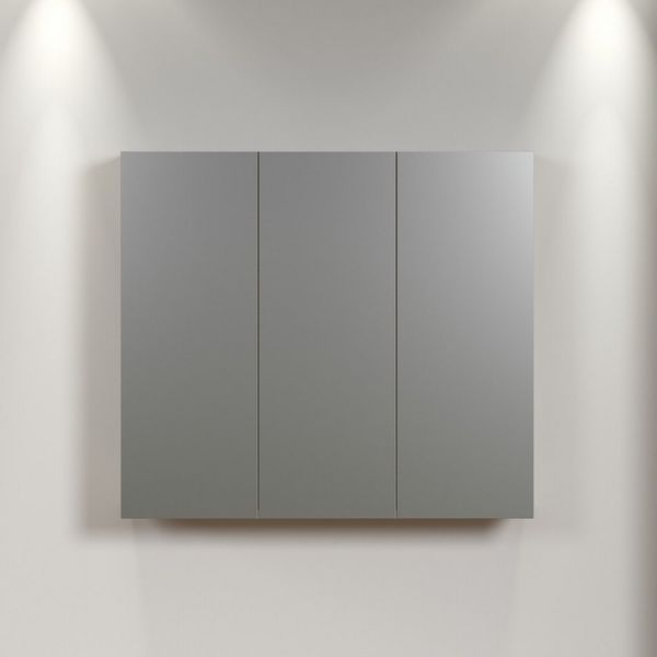 welltime Spiegelschrank Amrum (1-St) Spiegelschrank mit 3 Spiegeltüren - (B/T/H) 90/20/80 cm
